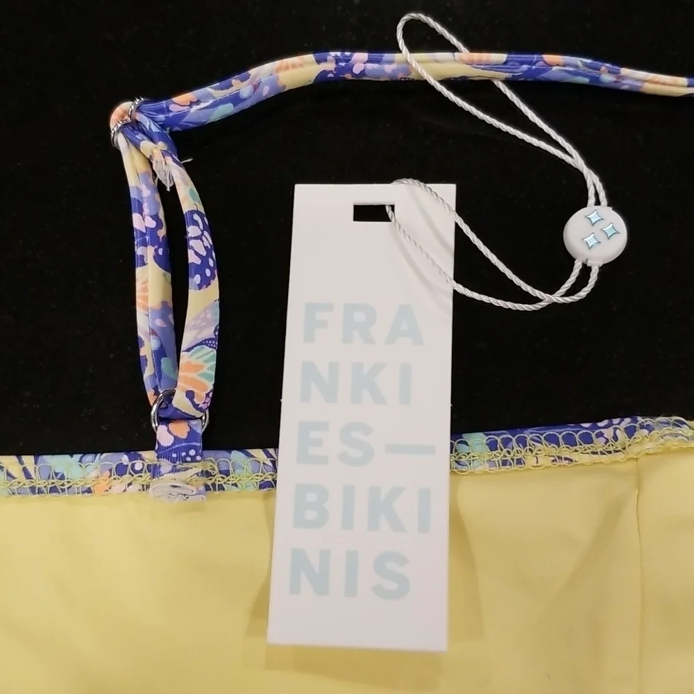 💕FRANKIE'S BIKINIS💕 Falcon Bikini TOP ~ Monarch Butterfly Print Medium M NWT